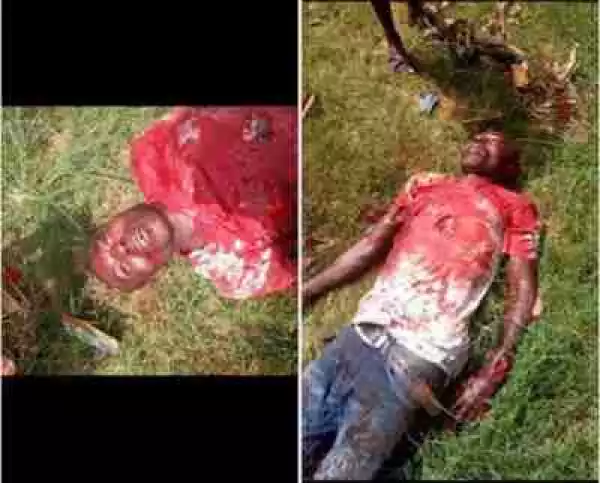 Graphic Photo Of Young Man Butchered By Cultists In Anambra State